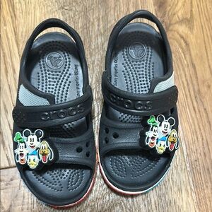 CROCS Kids Black Mickey Mouse Sandals